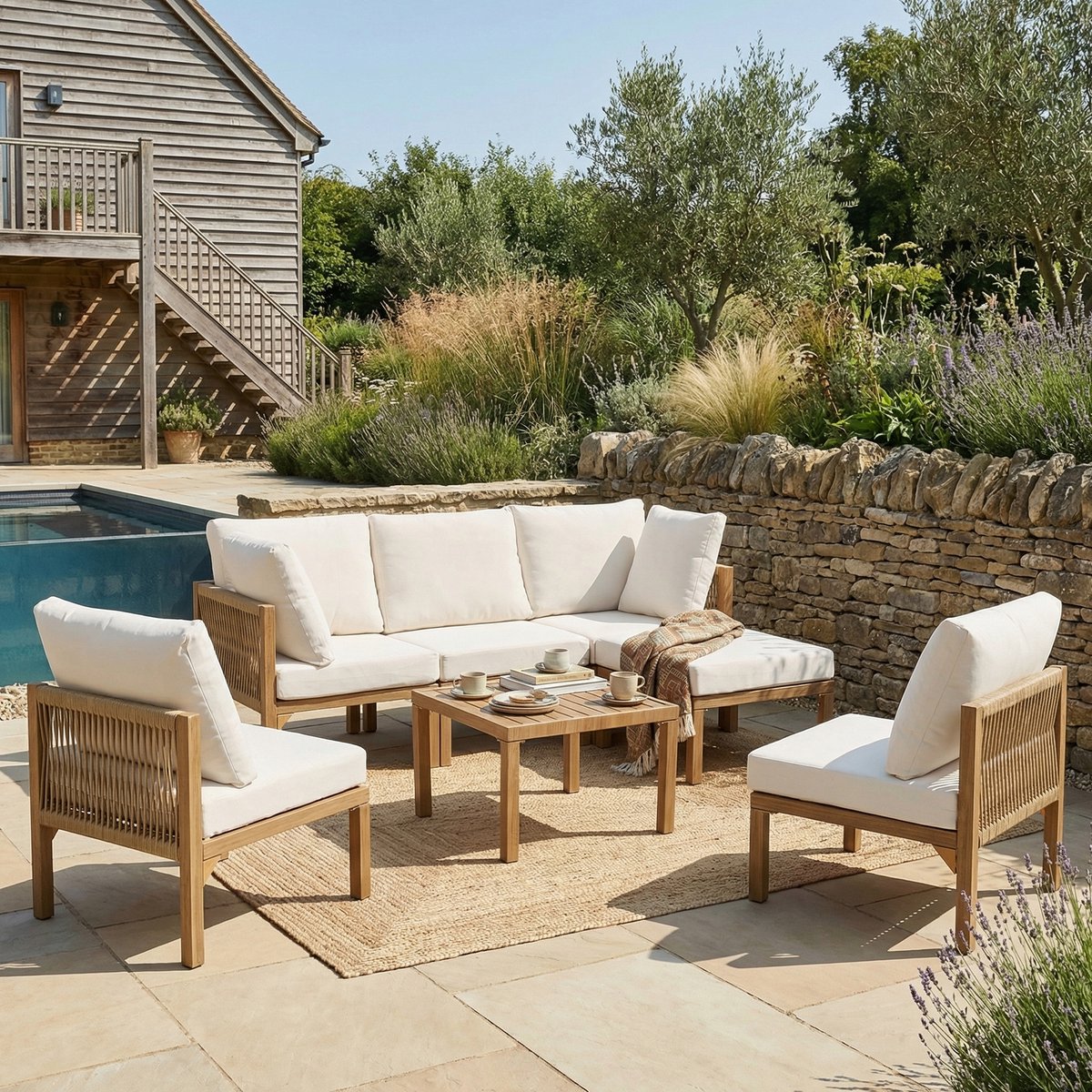 blackcolors tuineetset, tuinmeubelset, tuinloungestoelenset, hoekbank, relaxbed voor buiten