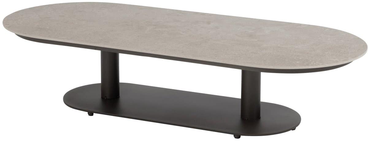 boaz lounge tuintafel ovaal 150x65xh35 cm ceramic terre 4 seasons