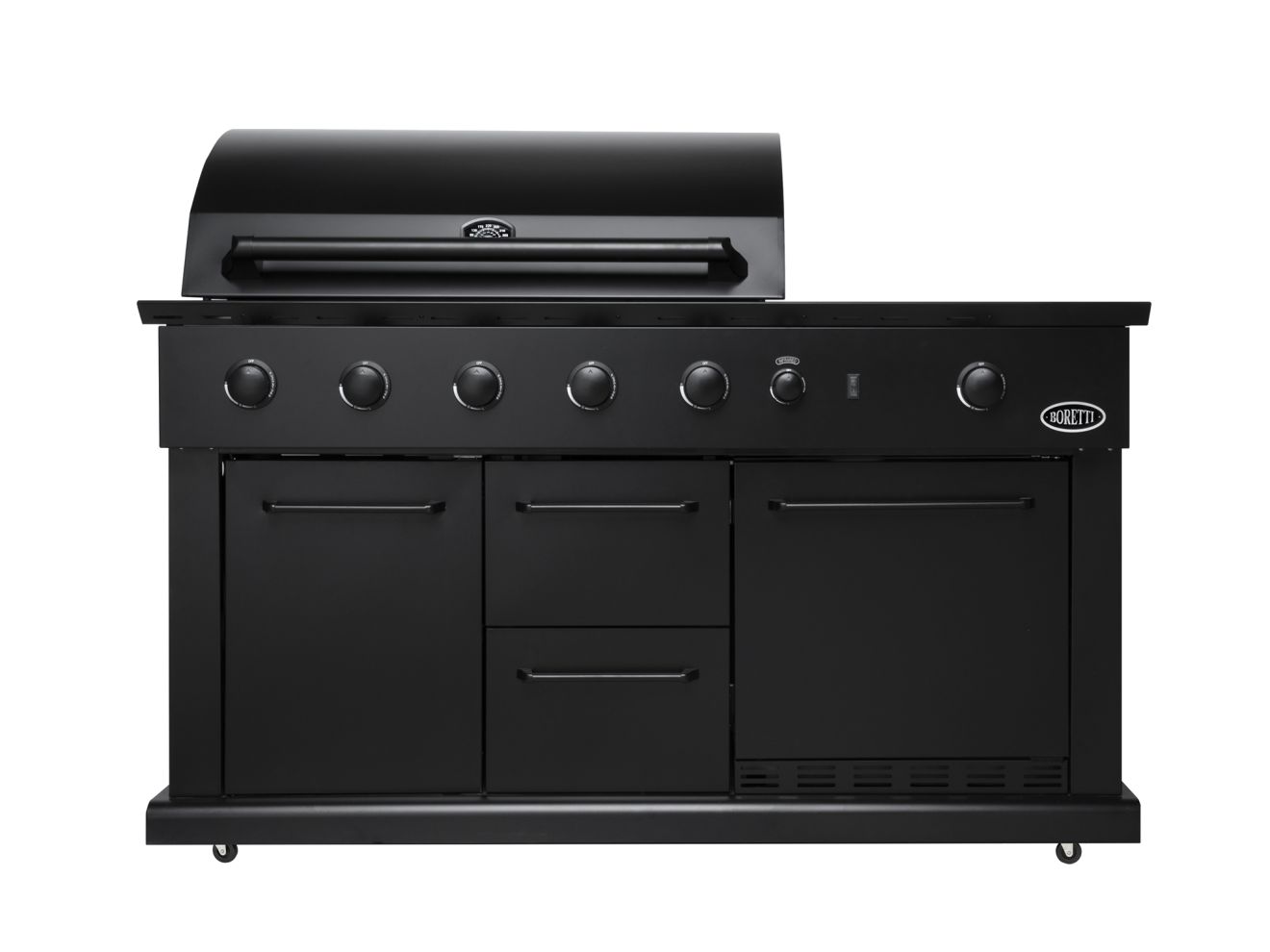 boretti luciano nero gas buitenkeuken incl. koelkast 153x60x117cm laagste prijsgarantie!
