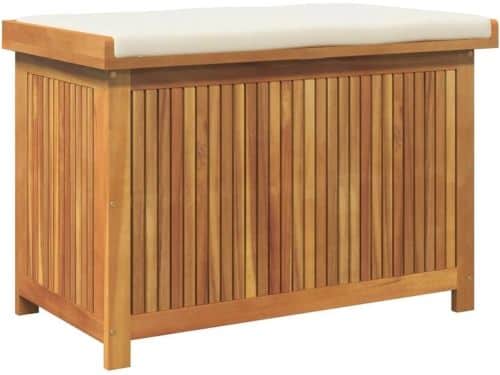 Buiten Kussen Box 90x50x60.5cm van Massief Acaciahout - Opslagoplossing voor