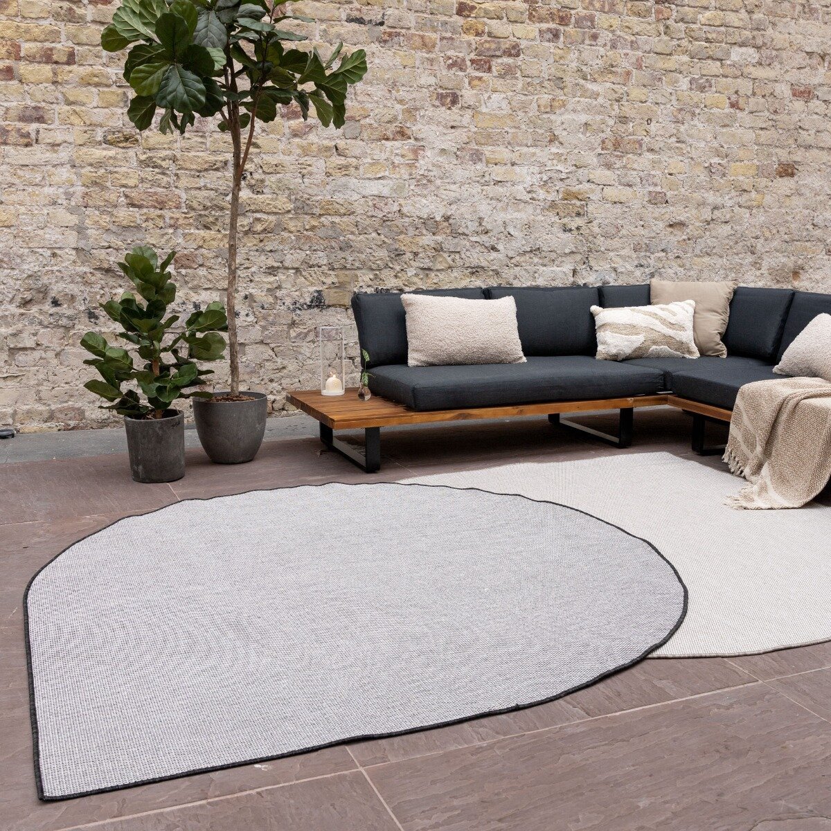 buitenkleed druppel mono zwart/wit dubbelzijdig eva interior