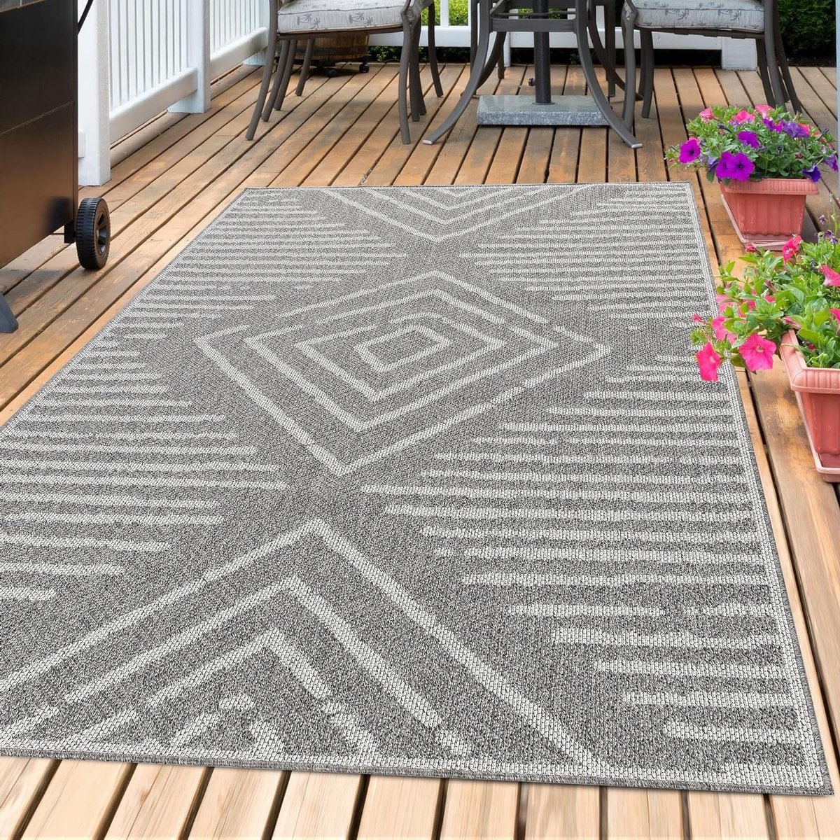 buitenkleed grijs terraskleed vloerkleed buiten zitten sisal