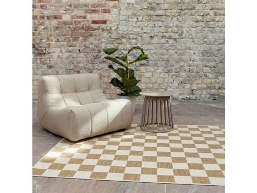 Buitenkleed Level blokken - checkerboard jute - Interieur05 - 200