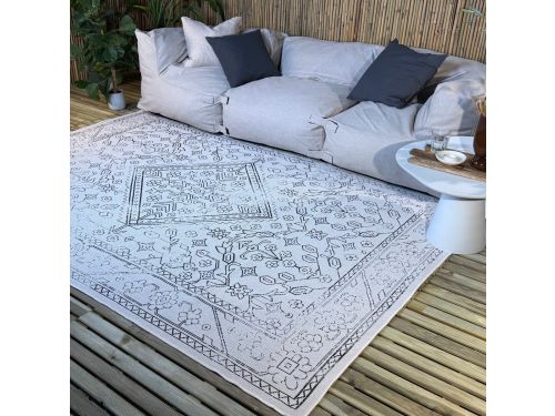 Buitenkleed Nova zwart/wit - Interieur05 - 200 x 290 cm