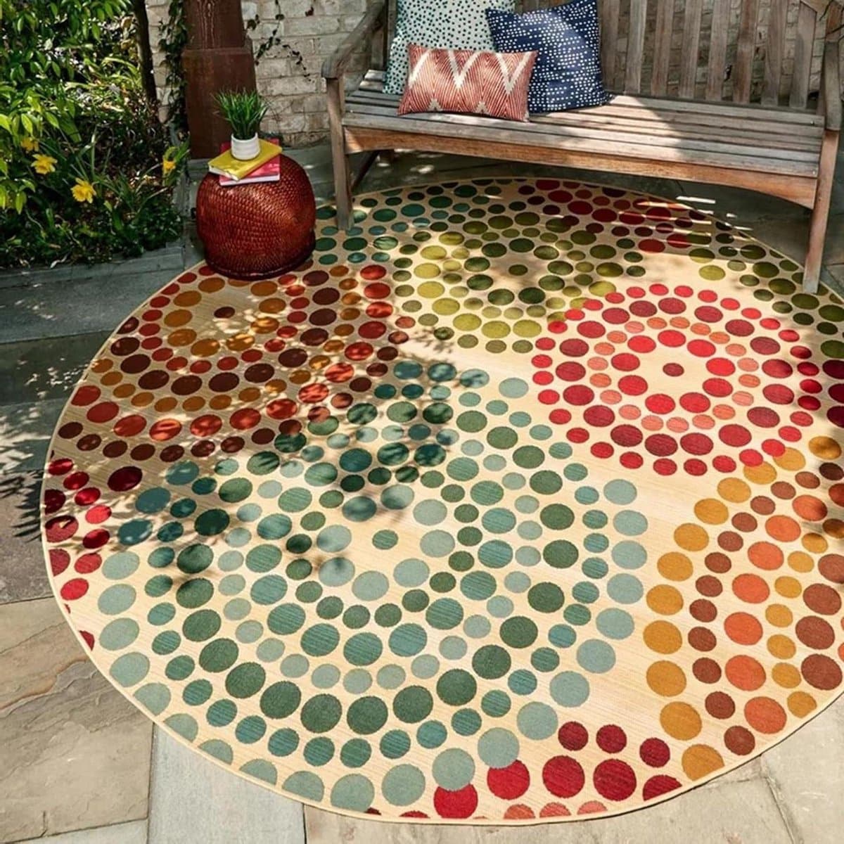 buitenkleed rond tuinkleed waterdicht terras aankleden vlekbestendig