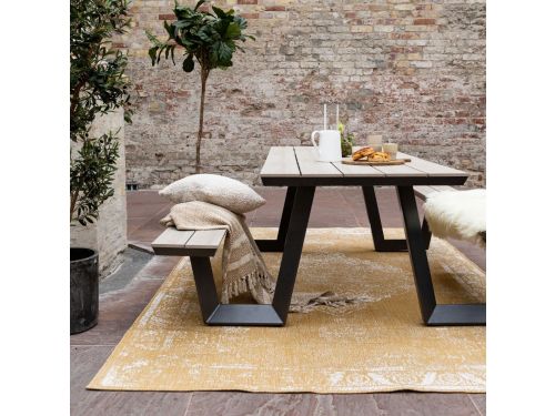 Buitenkleed sage - Geel/Okergeel - dubbelzijdig - EVA Interior