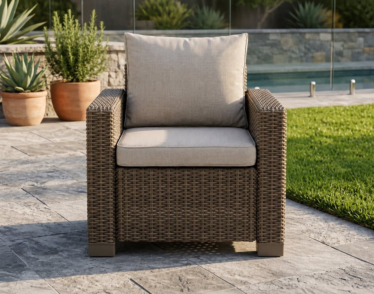california luxe tuinstoelenset 2 delig wicker look lounge stoelen met