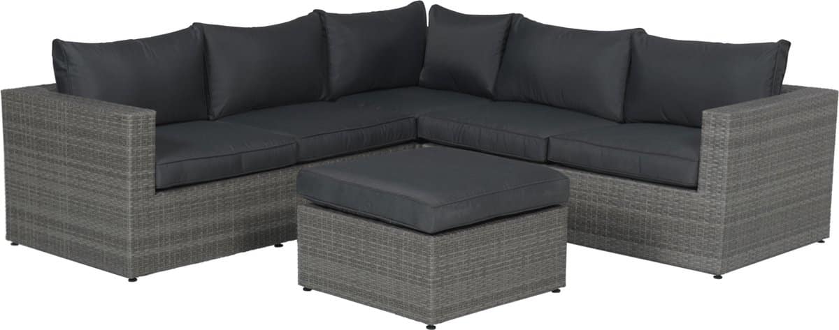 cayman ii lounge set 4 delig organic grey/antraciet