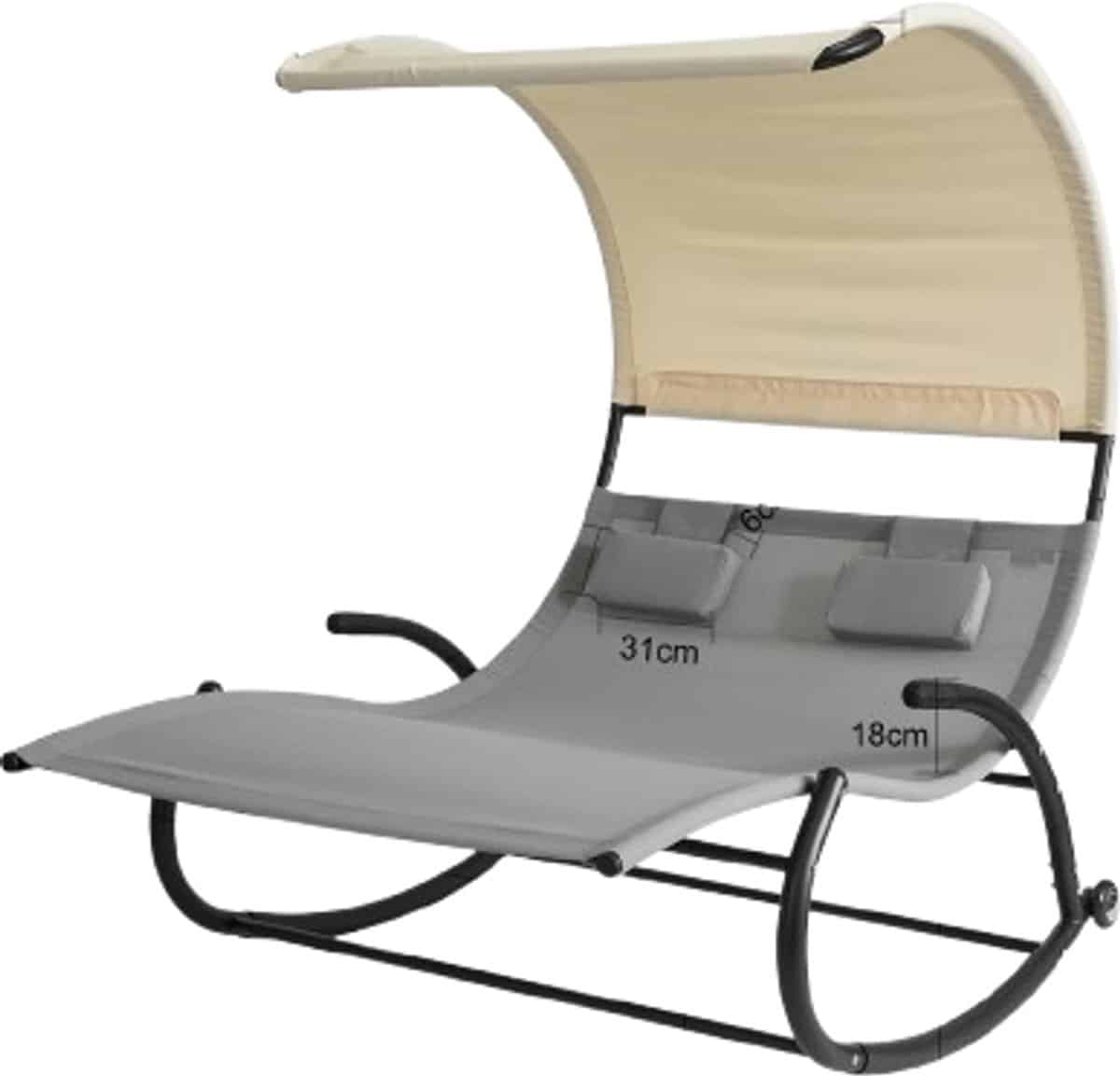 cellista schommelbed 2 persoons tuin ligbed met dak