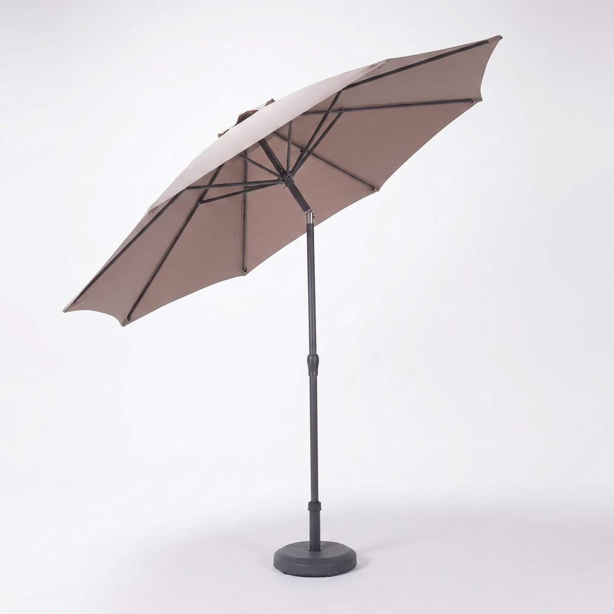 cheqo tuinparasol stokparasol terrasparasol taupe kantelbaar