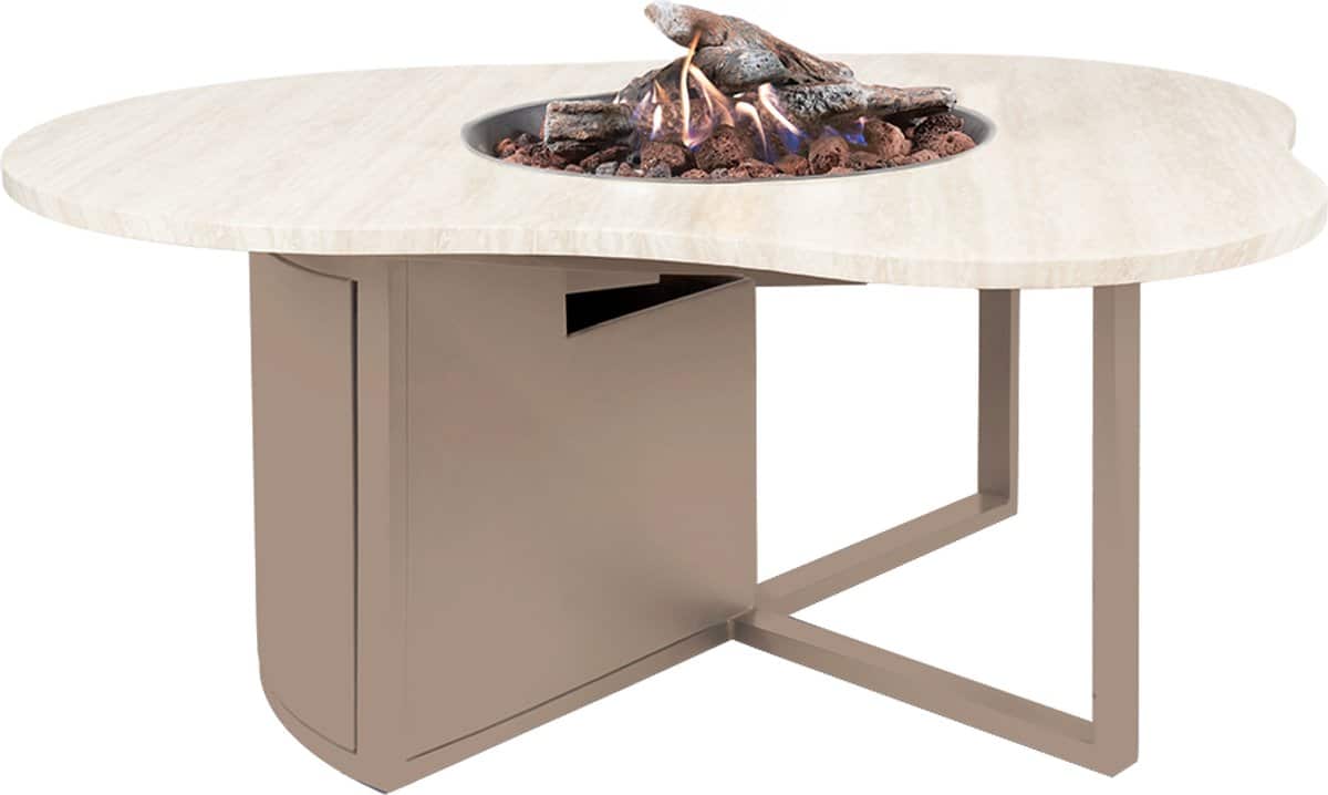 cosiloft novi sandy beige / stone look vuurtafel