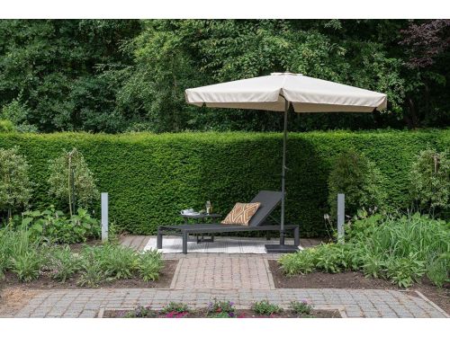 Delta parasol - Ø300 cm carbon black - ecru