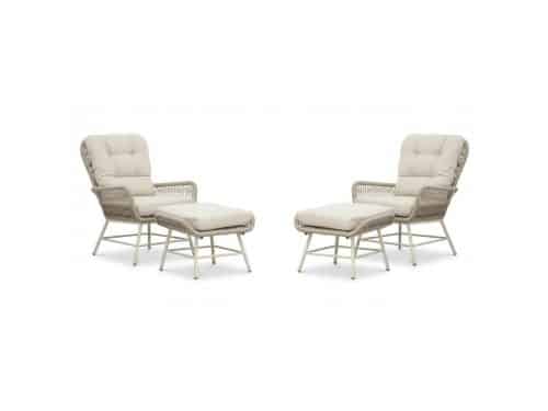 Dex lounge balkonset 4-delig | touw + aluminium | Almond Beige