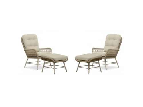Dex lounge balkonset 4-delig | touw + aluminium | Sandstone