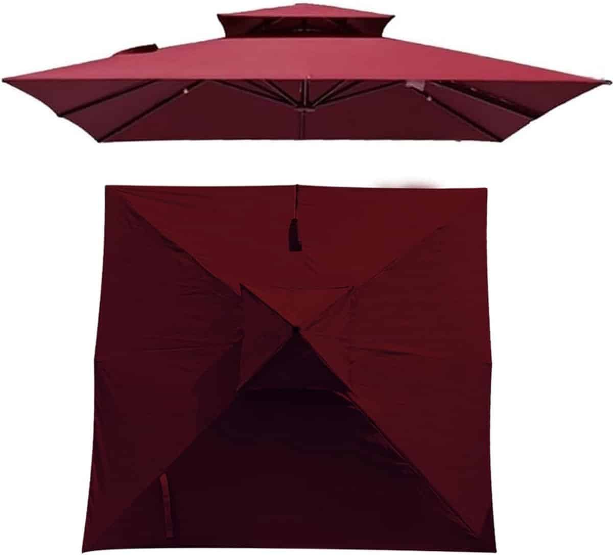 draaibare zweefparasol hangparasol buiten terras beschermen verstelbare