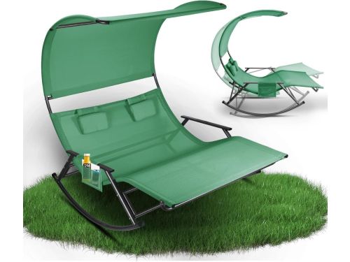 Dubbele ligstoel - Schommelbank Tuin - Ontspannen Buiten - Met