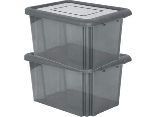 EDA Opbergbox 55L - 10x - grijs - stapelbaar