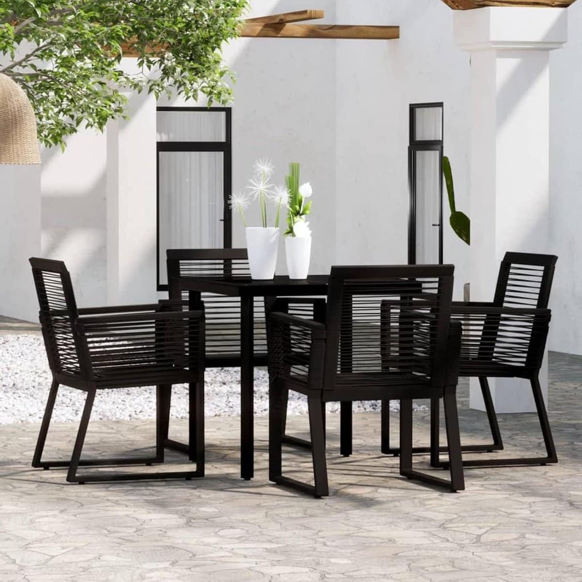 eetgroep tuinmeubelen balkonset terras buiten eten weerbestendig
