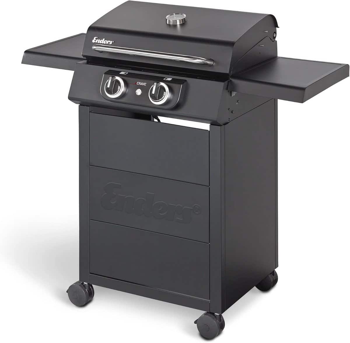 elektrische grill met gegoten grill en geïntegreerde thermometer