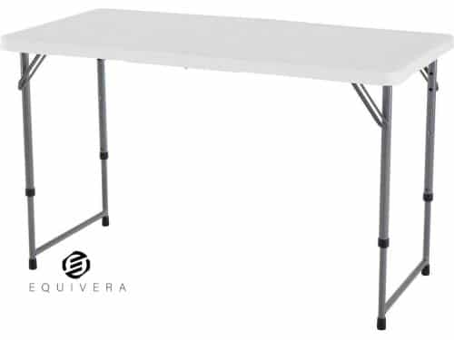Equivera In hoogte verstelbare klaptafel - wit - 1219x61x61-914 cm