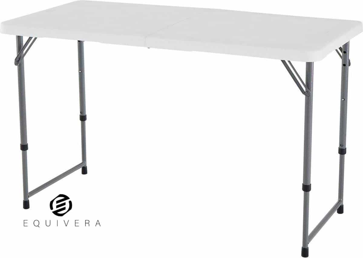 equivera in hoogte verstelbare klaptafel wit 1219x61x61 914 cm