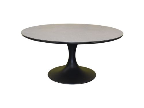 Flair dining tuintafel rond 158 cm antraciet keramiek