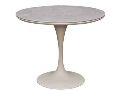 Flair dining tuintafel rond 90 cm latte keramiek