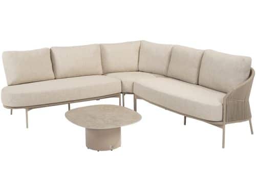 Florence hoek loungeset 4 delig latte rope Taste 4SO