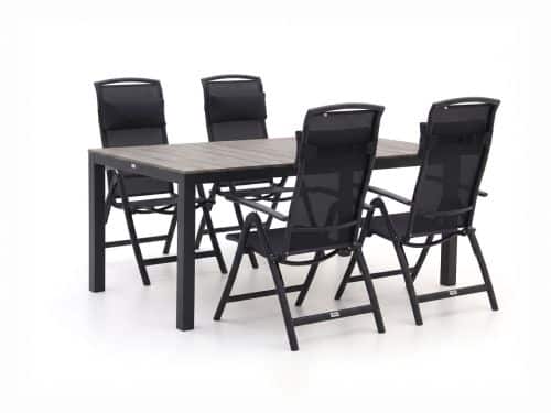 Forza Capri/Fidenza 160cm dining tuinset 5-delig verstelbaar - Laagste prijsgarantie!