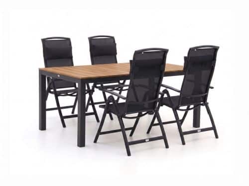 Forza Capri/Fidenza 160cm dining tuinset 5-delig verstelbaar - Laagste prijsgarantie!