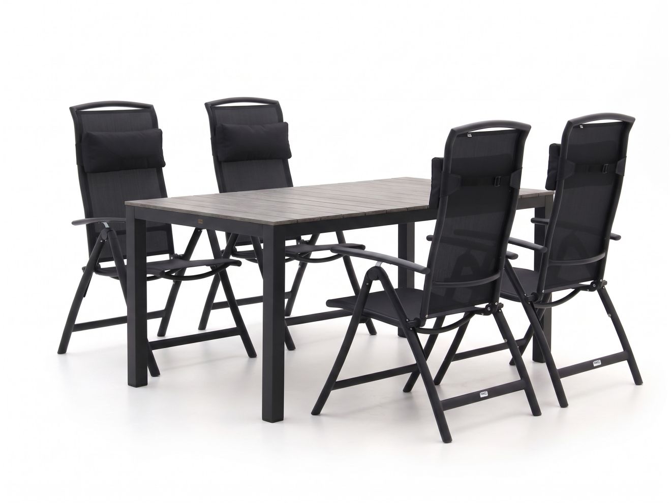 forza capri/fidenza 160cm dining tuinset 5 delig verstelbaar laagste prijsgarantie!