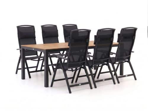 Forza Capri/Fidenza 220cm dining tuinset 7-delig verstelbaar - Laagste prijsgarantie!