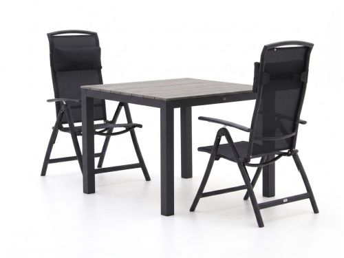Forza Capri/Fidenza 90cm dining tuinset 3-delig verstelbaar - Laagste prijsgarantie!