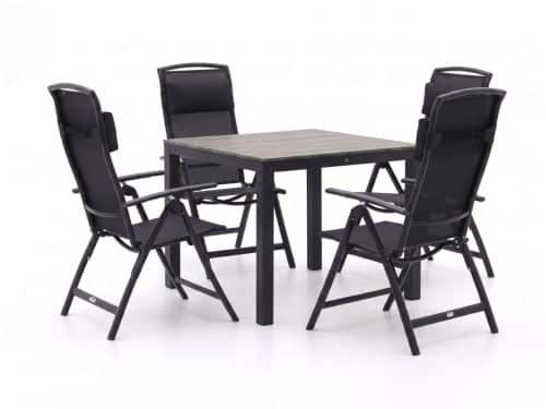 Forza Capri/Fidenza 90cm dining tuinset 5-delig verstelbaar - Laagste prijsgarantie!