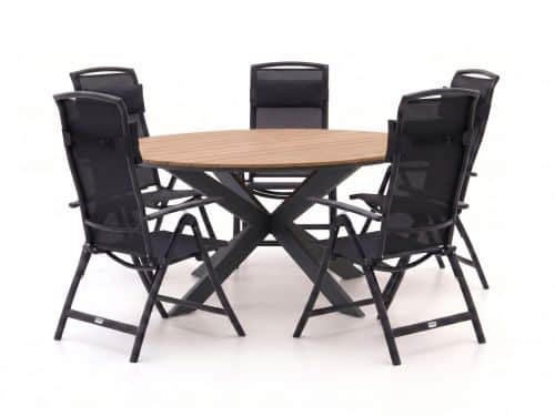 Forza Capri/Fidenza ø149cm dining tuinset 6-delig verstelbaar - Laagste prijsgarantie!