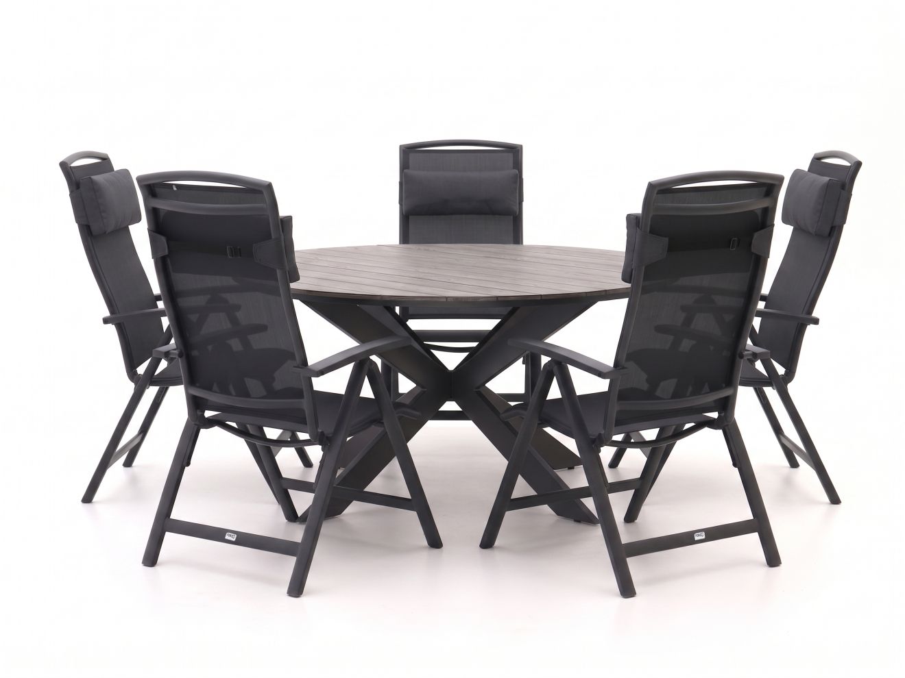 forza capri/fidenza ø149cm dining tuinset 6 delig verstelbaar laagste prijsgarantie!