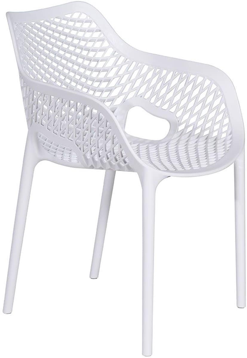 garden impressions air xl kunststof tuinstoel wit set van