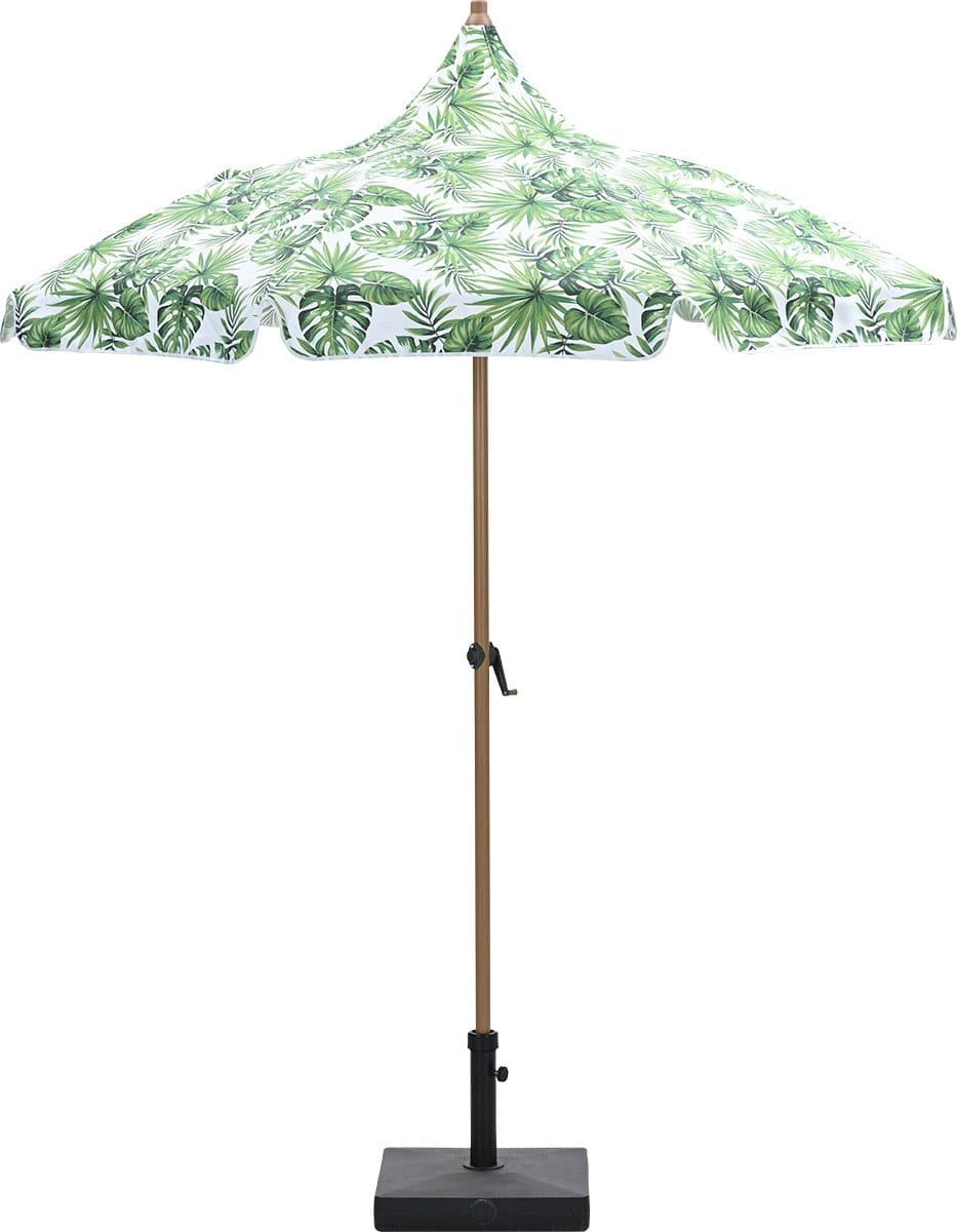 garden impressions aloha parasolset Ø200 cm palm green met voet