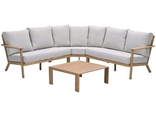 Garden Impressions Ariane hoek loungeset 4-delig - light teak look