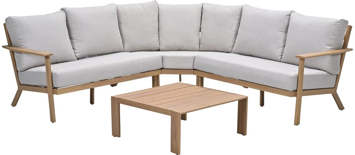 garden impressions ariane hoek loungeset 4 delig light teak look