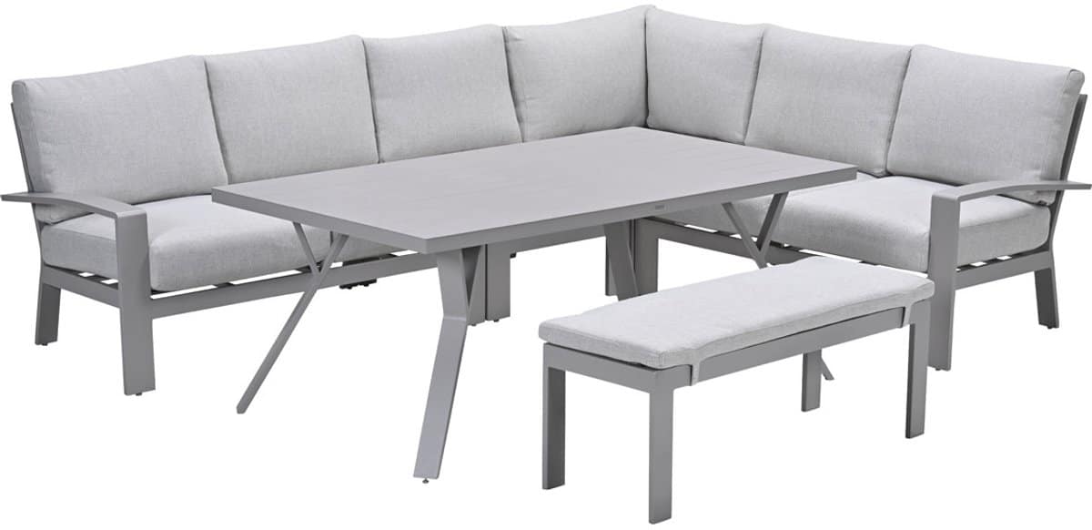 garden impressions camilo lounge dining set 6 delig rechts taupe