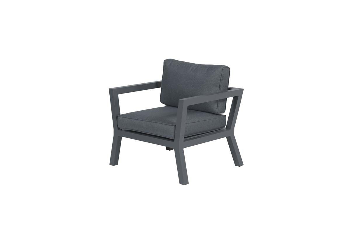 garden impressions colorado lounge fauteuil carbon black reflex black