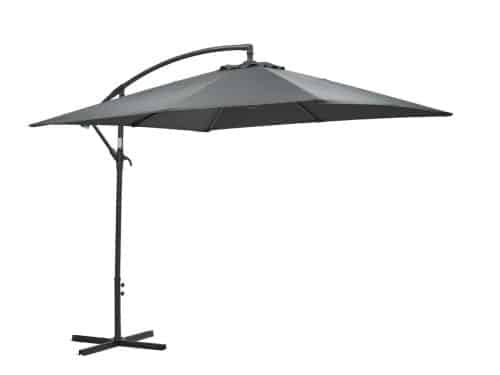 Garden Impressions Corfu parasol - 250x250 cm - carbon black - dark grey
