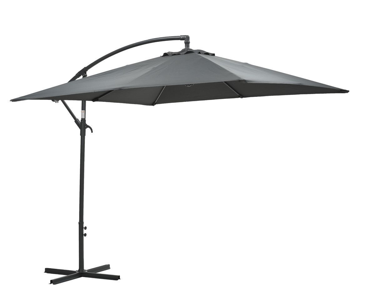 garden impressions corfu parasol 250×250 cm carbon black dark grey