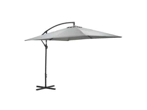 Garden Impressions Corfu parasol - 250x250 cm - carbon black - light grey