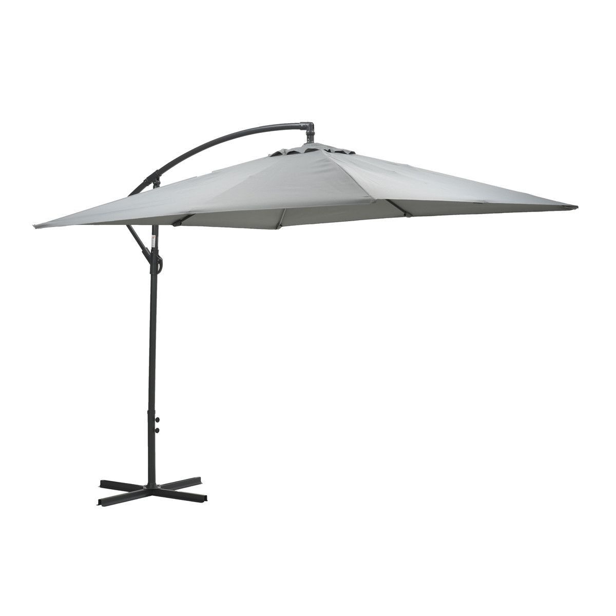 garden impressions corfu parasol 250×250 cm carbon black light grey