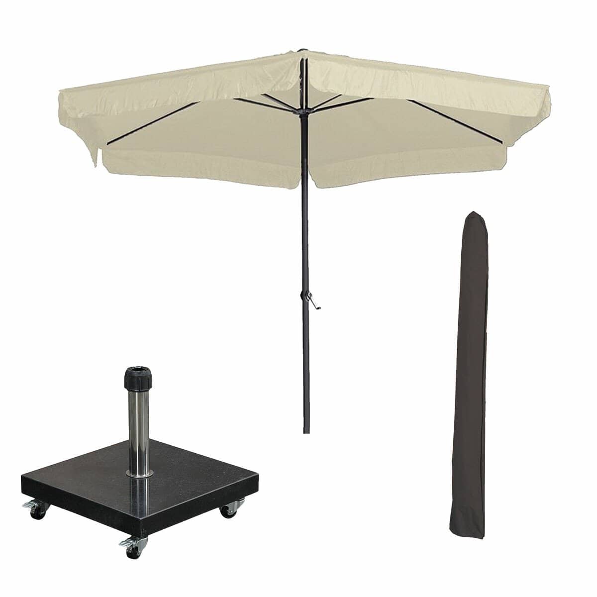 garden impressions delta stokparasol Ø300 cm ecru incl 40 kg