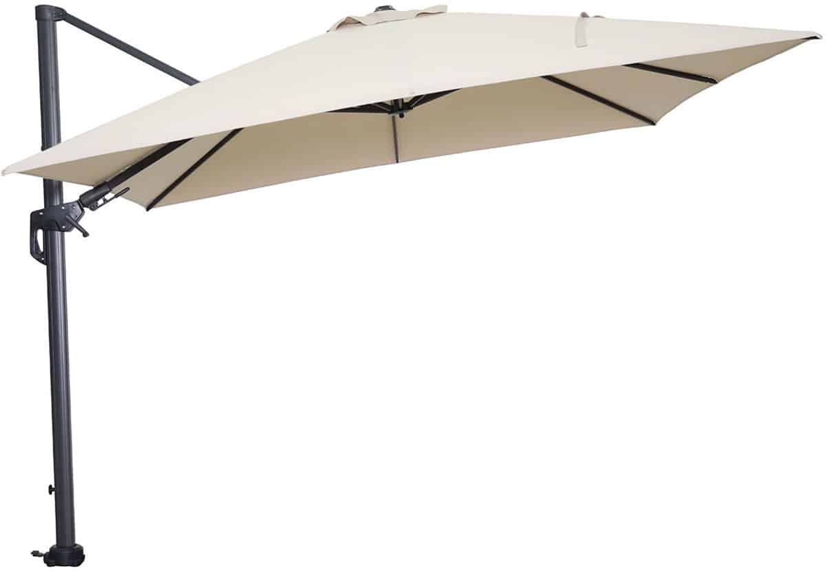 garden impressions hawaii zweefparasol 300×300 cm carbon black / ecru