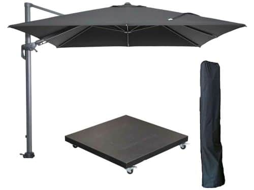 Garden Impressions Hawaii zweefparasol 300x300 cm carbon black / zwart
