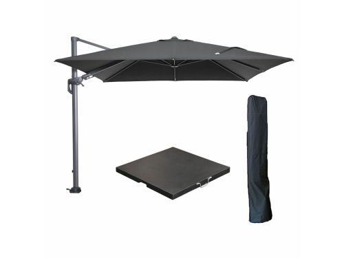 Garden Impressions Hawaii zweefparasol 300x300 cm carbon black / zwart